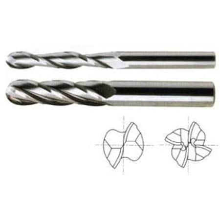 2 Flute Long Length Ball Nose Tialn-Extreme Coated Carbide